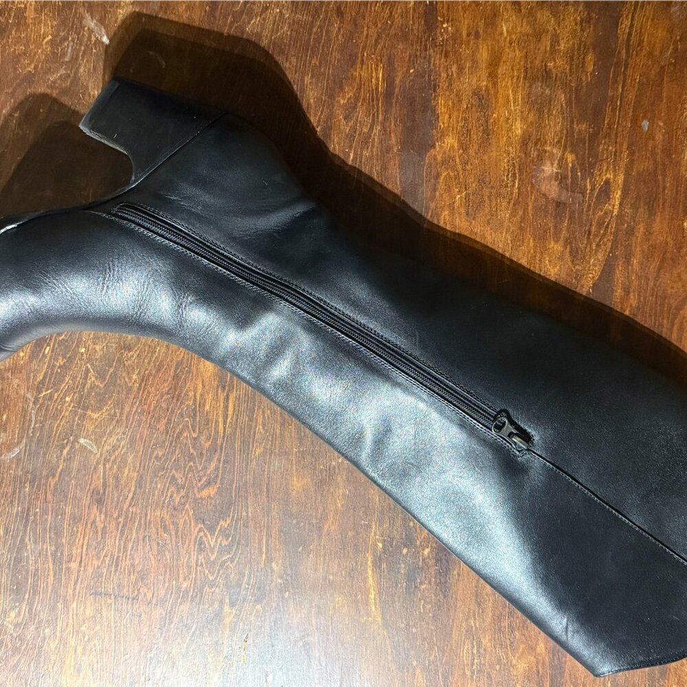 Rachel Comey Black Tall Leather Heeled Boots - Picture 10 of 16
